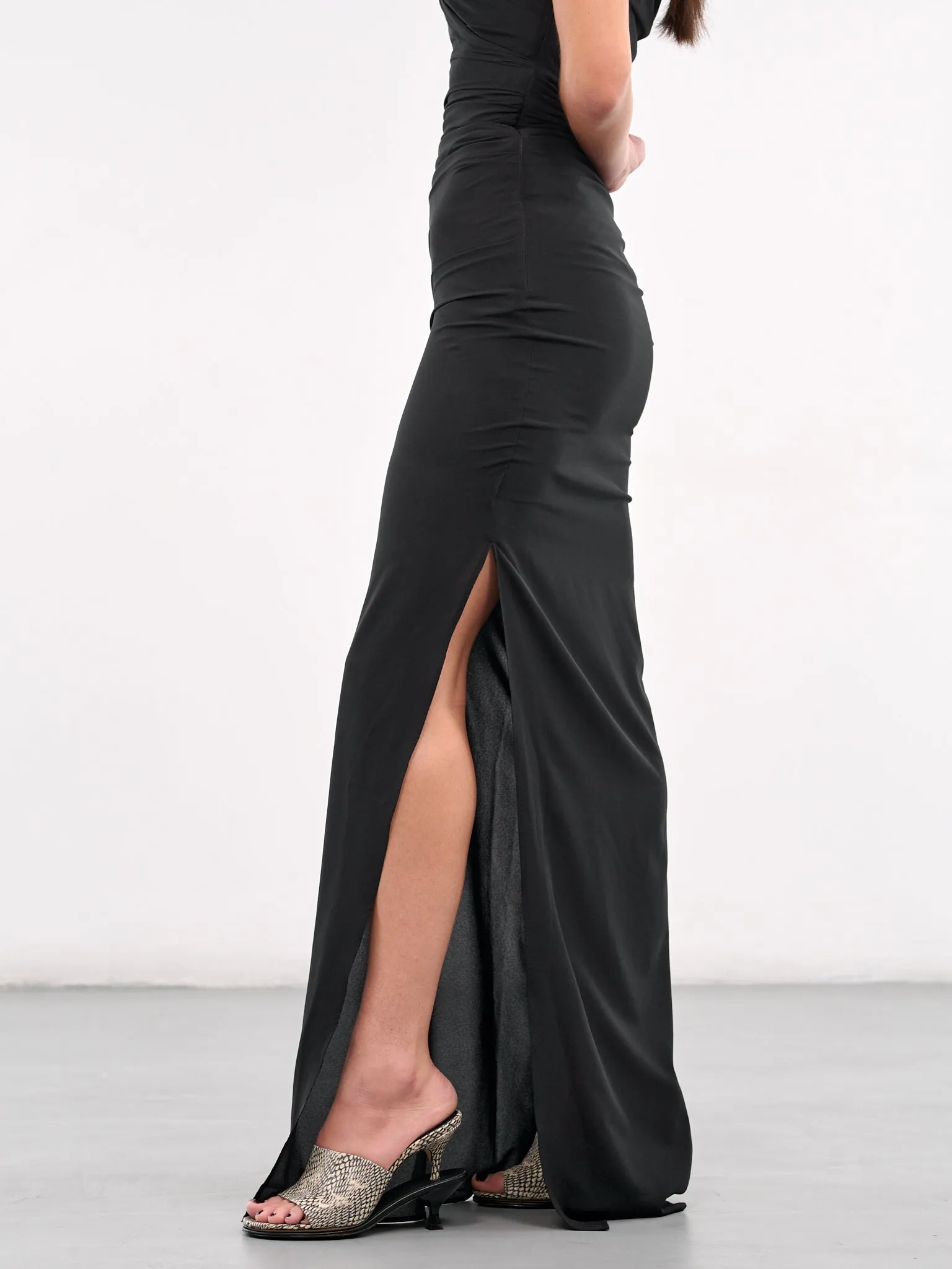 The Rita Long Dress (251DR237-1767-BLACK sold by lorenzo product image thumbnail 5