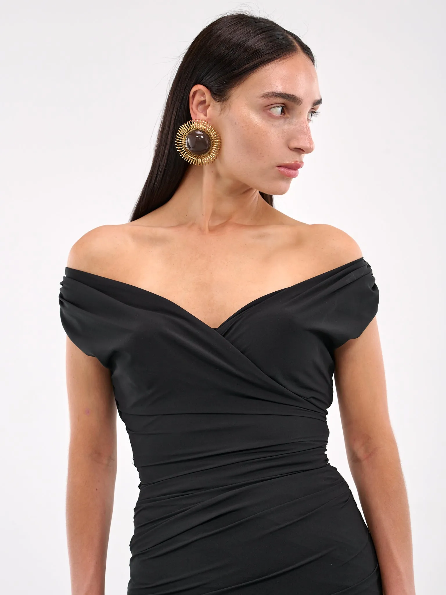 The Rita Long Dress (251DR237-1767-BLACK sold by lorenzo product image thumbnail 4