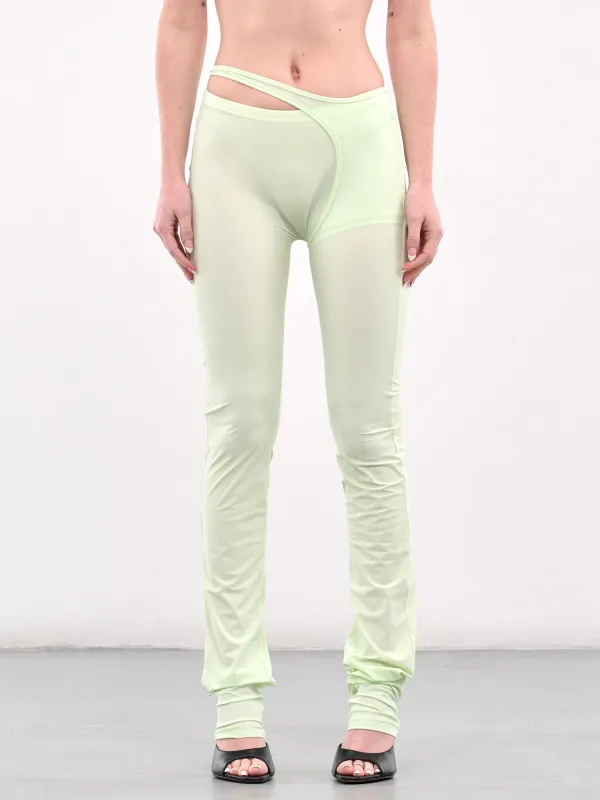 Layered Waist Leggings (10280060301-GREEN) sold by lorenzo