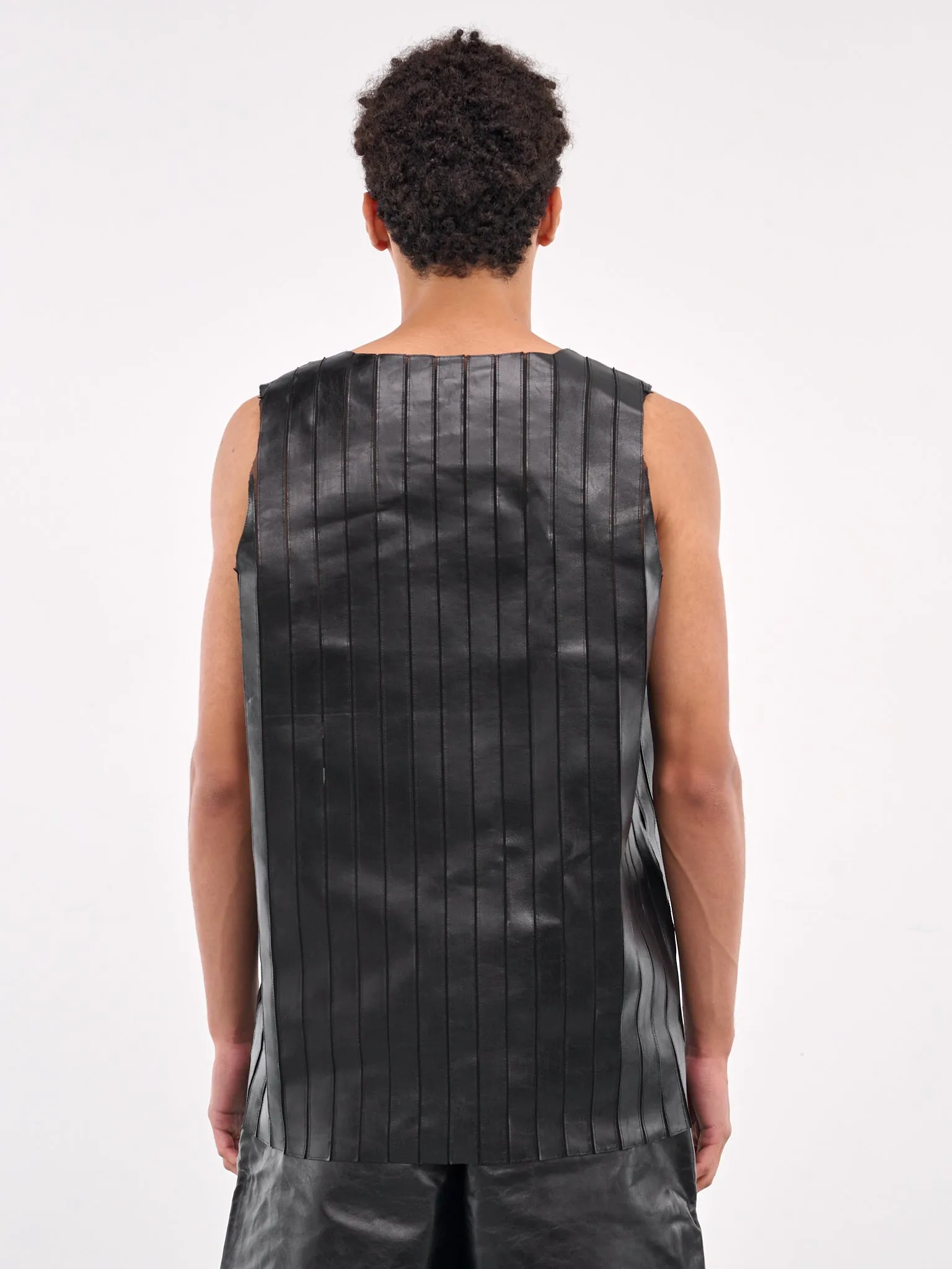 Striped Leather Tank (0650L-L235-RIDER-BLACK) sold by lorenzo product image thumbnail 3