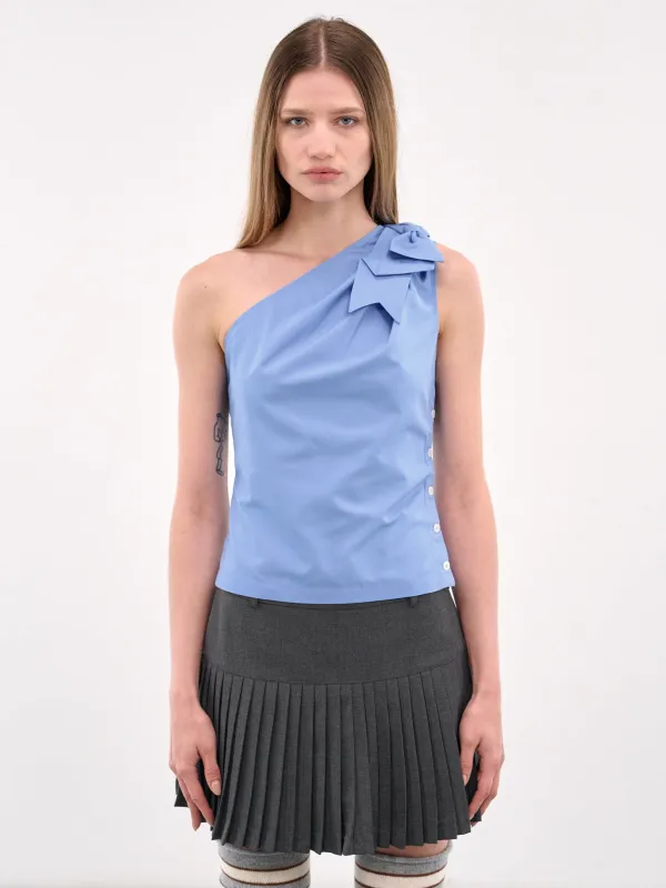 One Shoulder Top (AW002-BLUE) sold by lorenzo