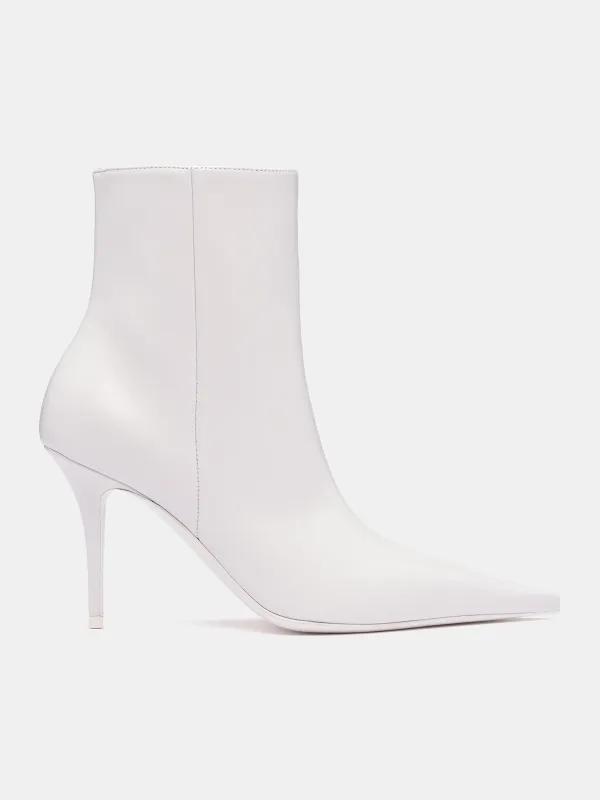 Barbara Heeled Ankle Boots (BARBARA-NAPPA-WHITE) sold by lorenzo