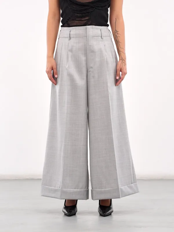 Ultra Wide Leg Trousers (GO-P006-TOP-GREY) sold by lorenzo