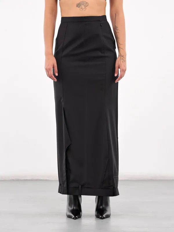 Deconstructed Trousers Skirt (JO-S007-S25-BLACK) made by Junya Watanabe