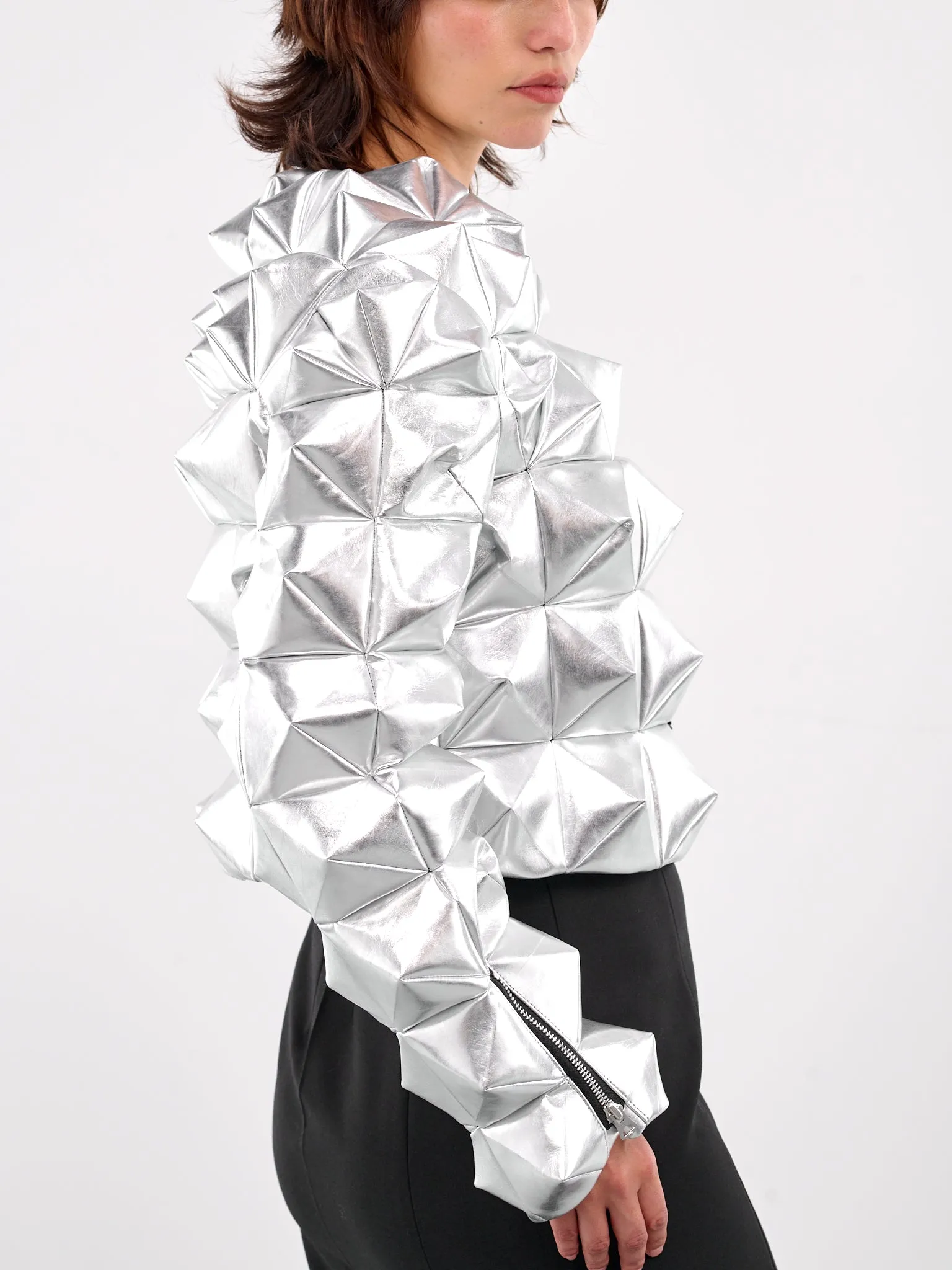 Reflective Spike Jacket (JO-J017-SILVER) sold by lorenzo product image thumbnail 5