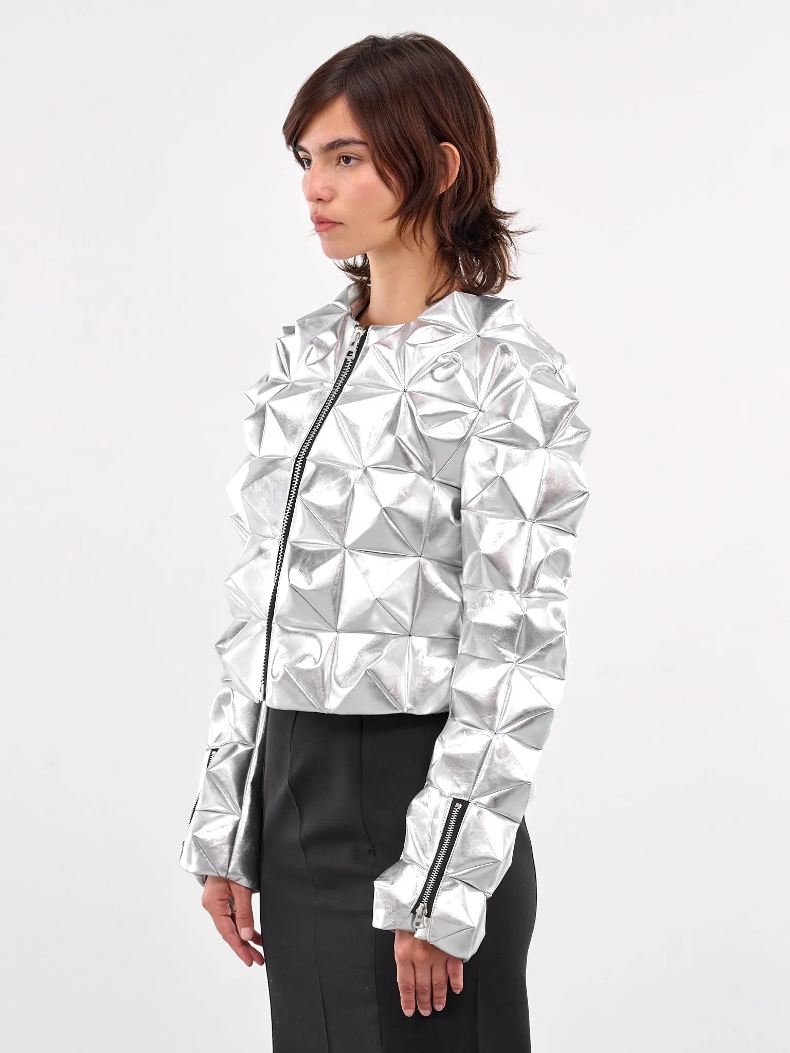 Reflective Spike Jacket (JO-J017-SILVER) sold by lorenzo product image thumbnail 2