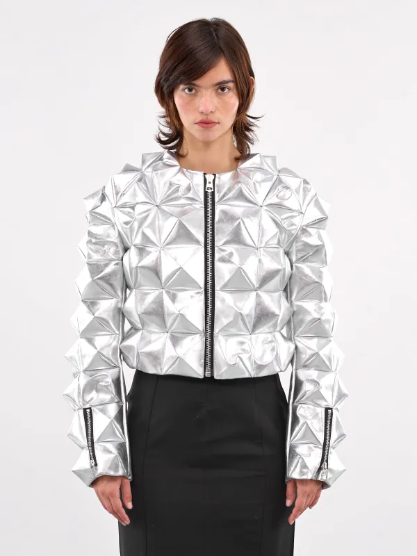 Reflective Spike Jacket (JO-J017-SILVER) made by Junya Watanabe