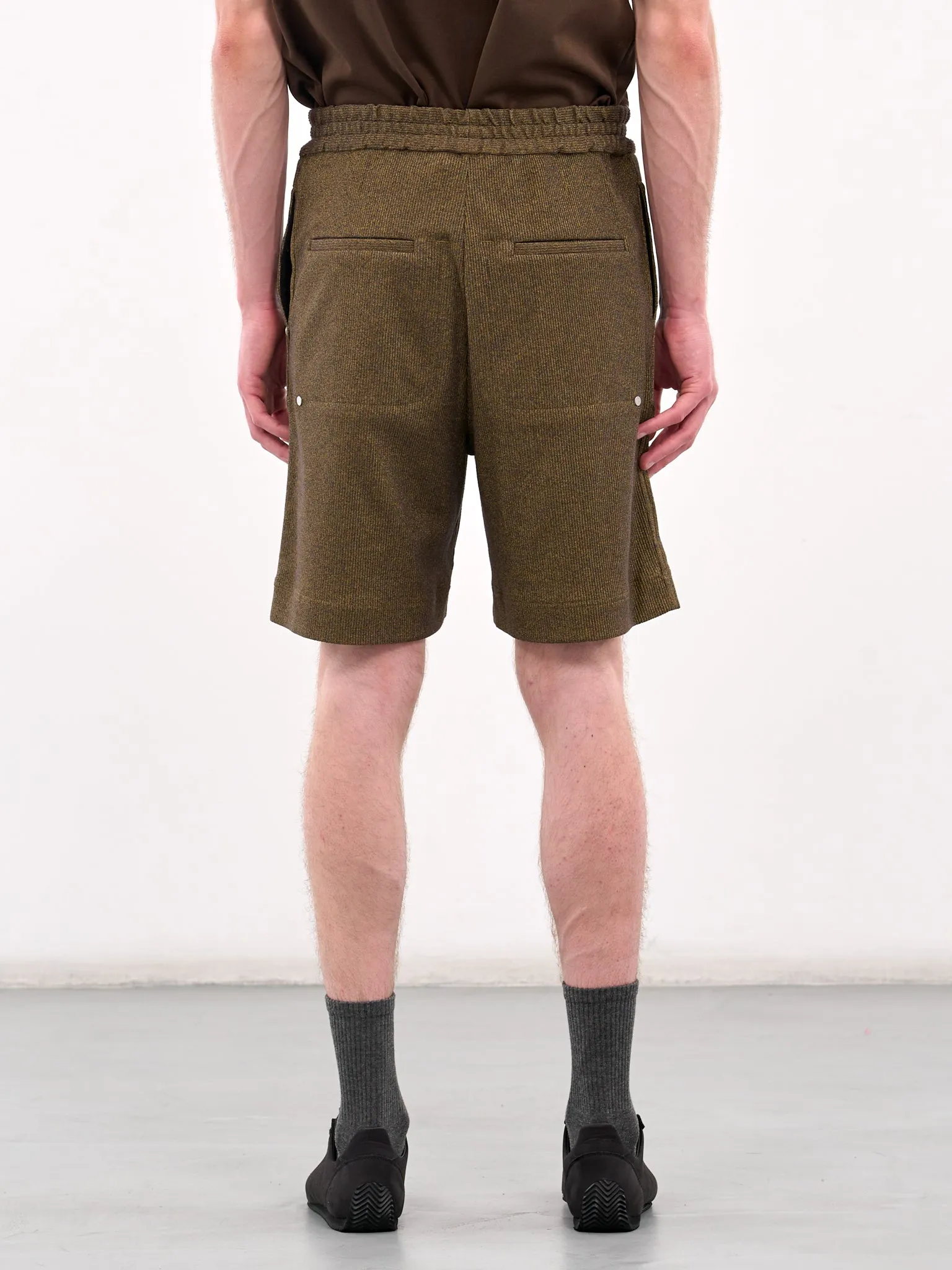 Rivet Elasticated Lounge Shorts (JER-110-03-DIRTY-YELLOW) sold by lorenzo product image thumbnail 3
