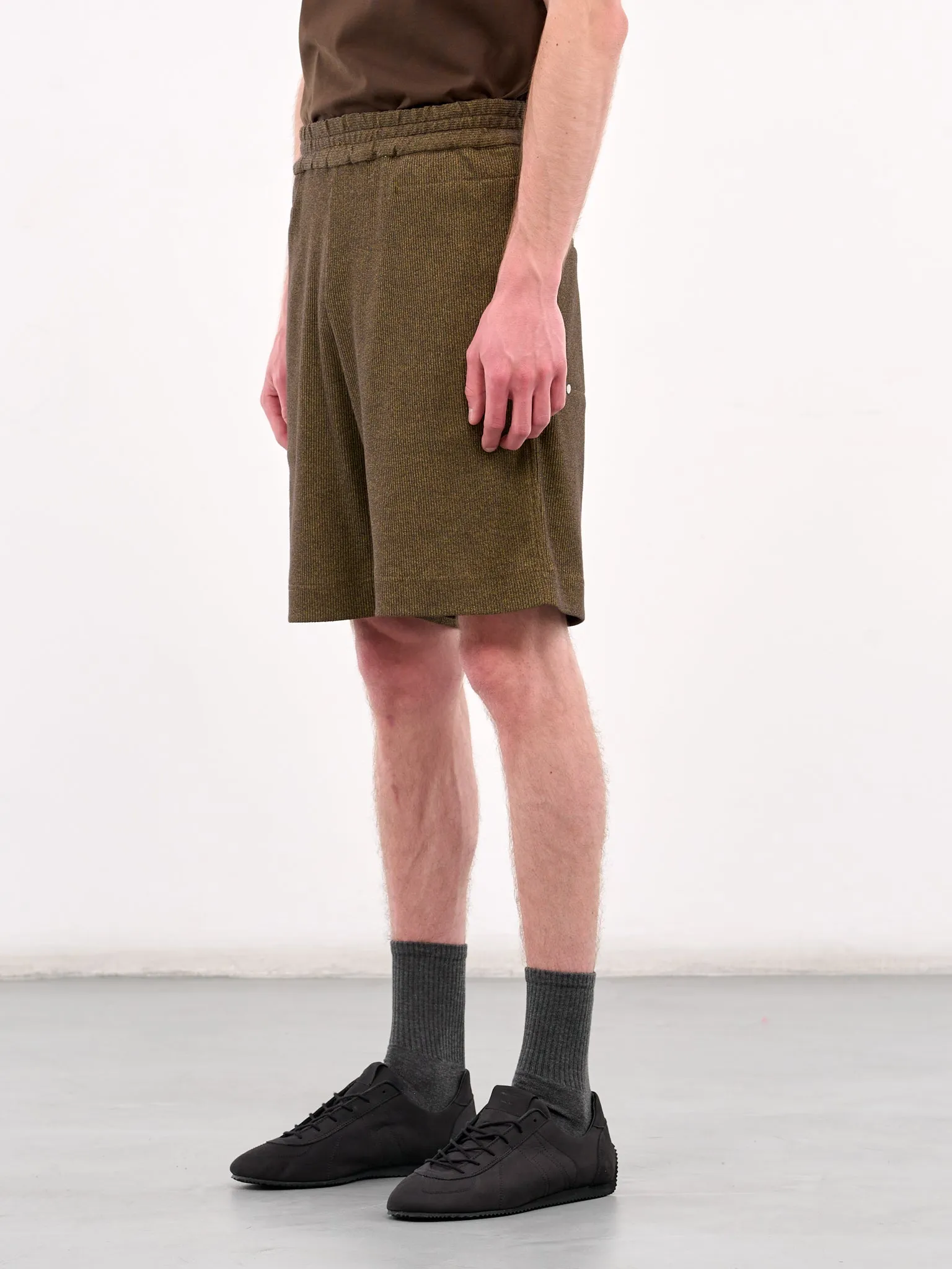 Rivet Elasticated Lounge Shorts (JER-110-03-DIRTY-YELLOW) sold by lorenzo product image thumbnail 2