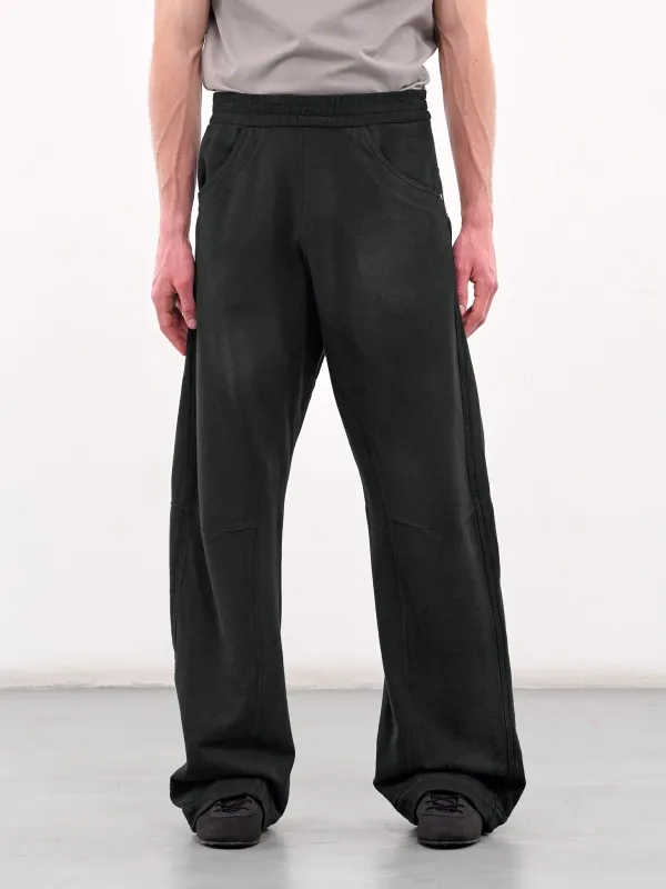 Knee Darted Elastic Sweatpants (JER-109-01-NAVY) sold by lorenzo