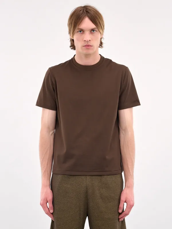 Crewneck Tee (JER-102-01-BROWN) sold by lorenzo