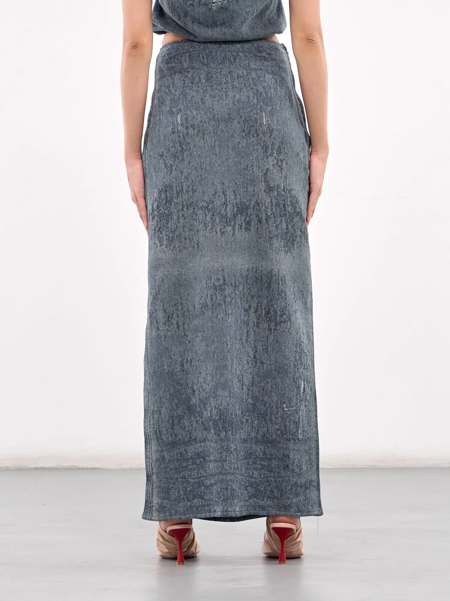 De-Megan-Fsg Denim Skirt (A18934-068RQ-DENIM0 sold by lorenzo product image thumbnail 3