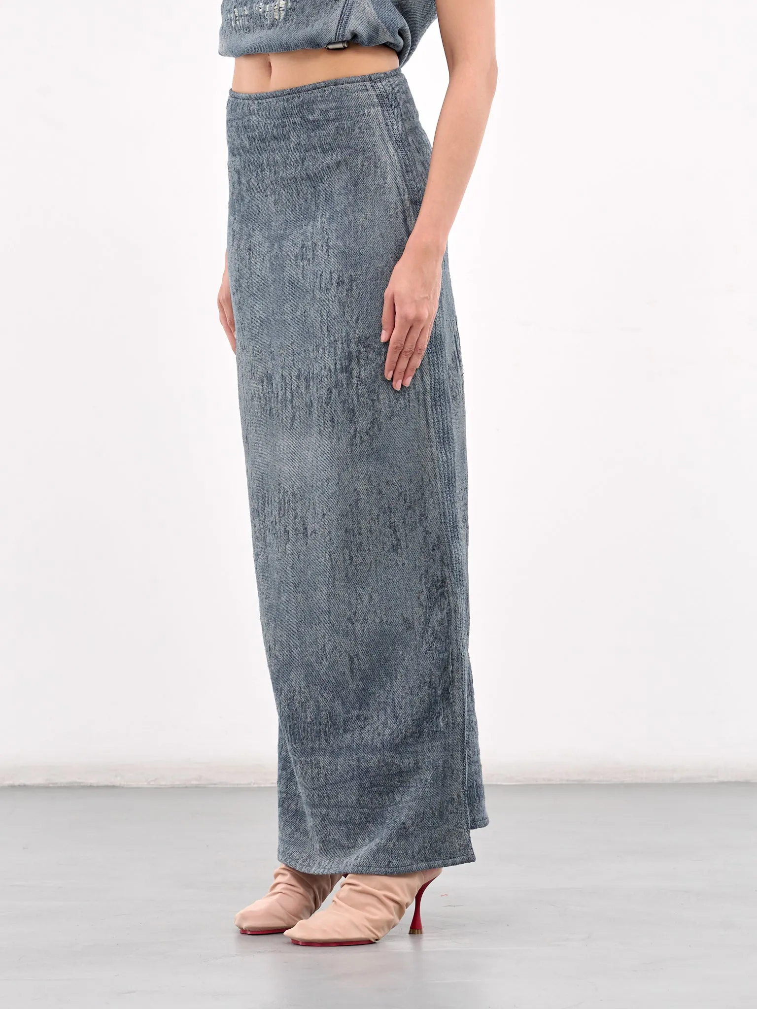 De-Megan-Fsg Denim Skirt (A18934-068RQ-DENIM0 sold by lorenzo product image thumbnail 2
