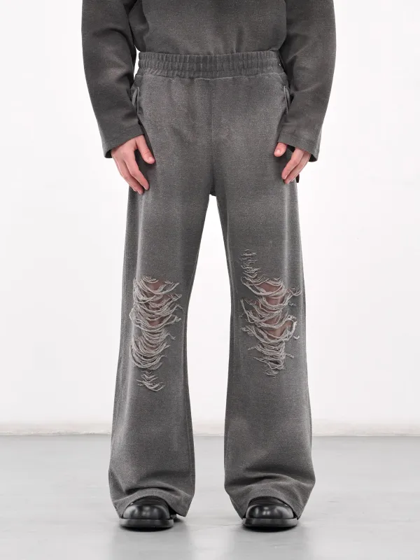 P-Percy Distressed Sweatpants (A18218-0PLAI-GREY) made by Diesel