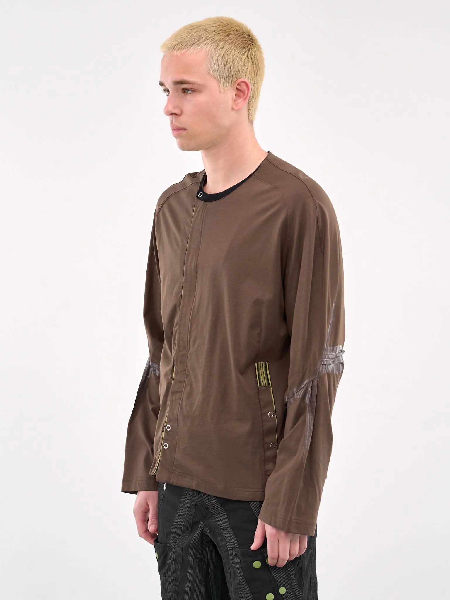 Alec K-Dart Jersey Jacket (TP05-88-BROWN-BLACK) sold by lorenzo product image thumbnail 2