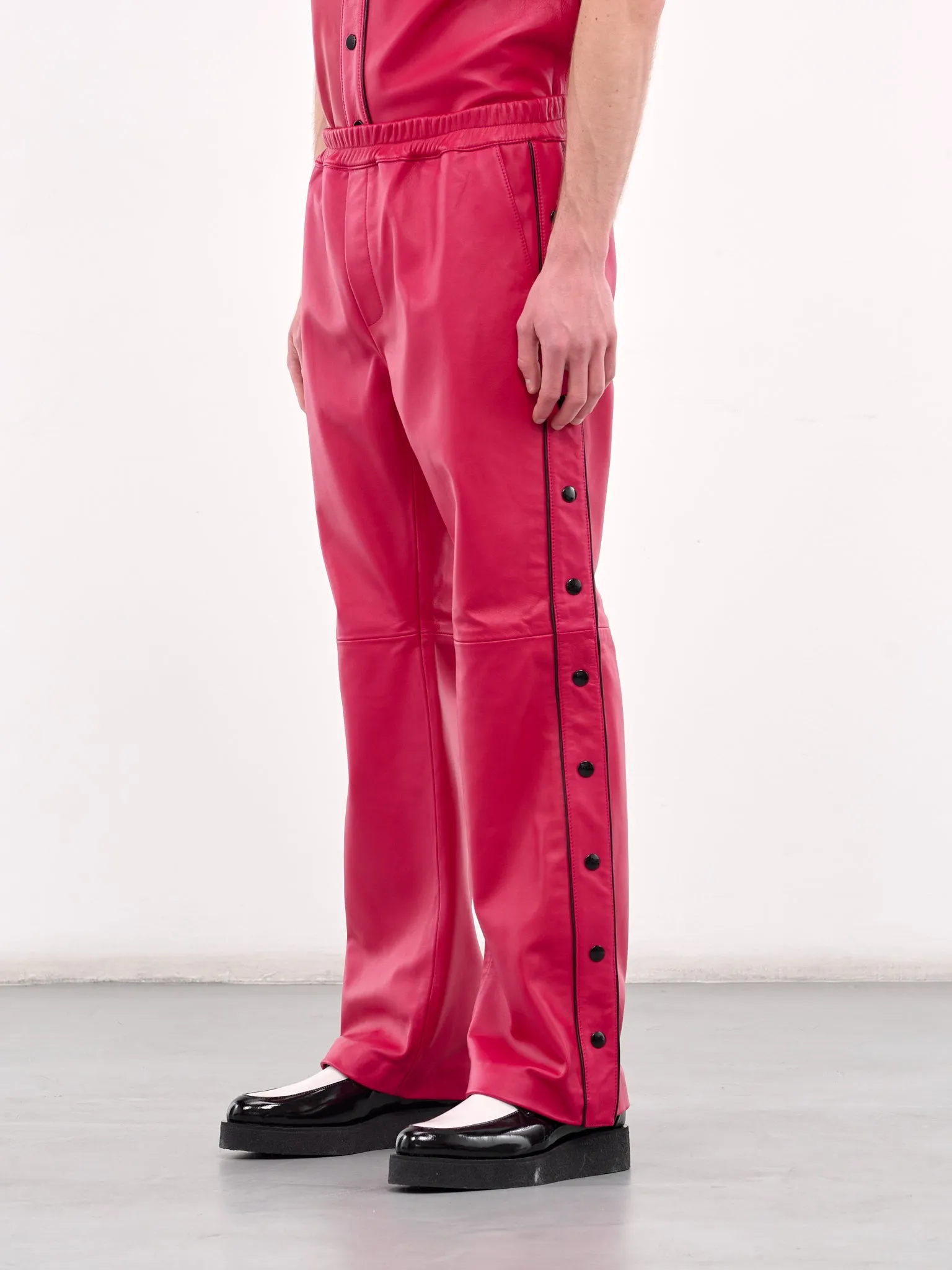 Leather Warm-Up Pants (PT37L-IN04-FUSCHIA) sold by lorenzo product image thumbnail 2