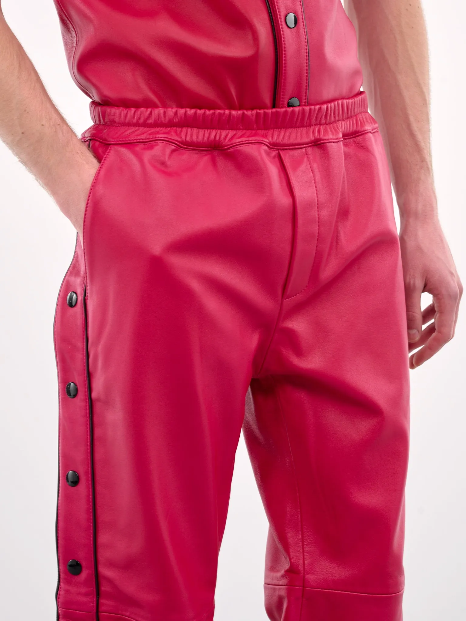 Leather Warm-Up Pants (PT37L-IN04-FUSCHIA) sold by lorenzo product image thumbnail 4