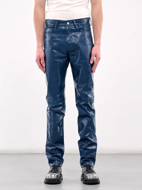 Leather Trousers (MP24LLPB-JE2003-BLUE) sold by lorenzo