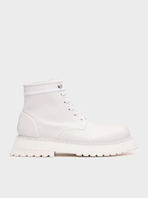 Micarro Lace-Up Ankle Boots (MM4186-P011-110-WHITE) sold by lorenzo