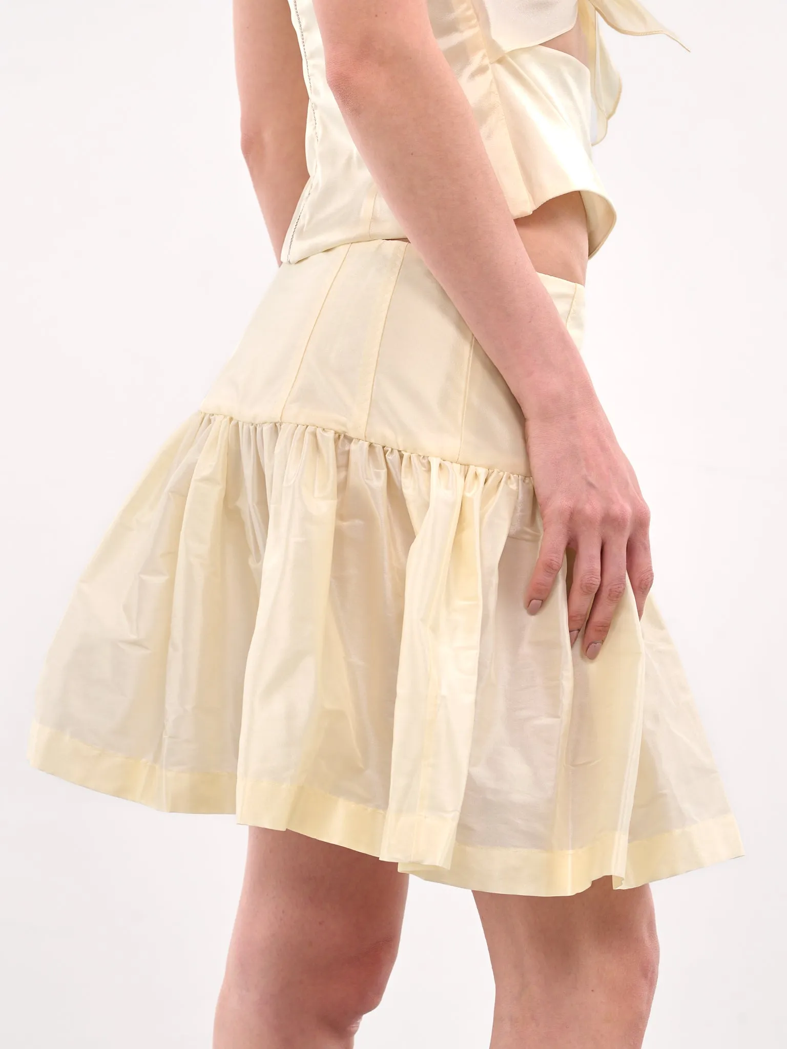 Blaise Mini Skirt (47-IVORY) sold by lorenzo product image thumbnail 5