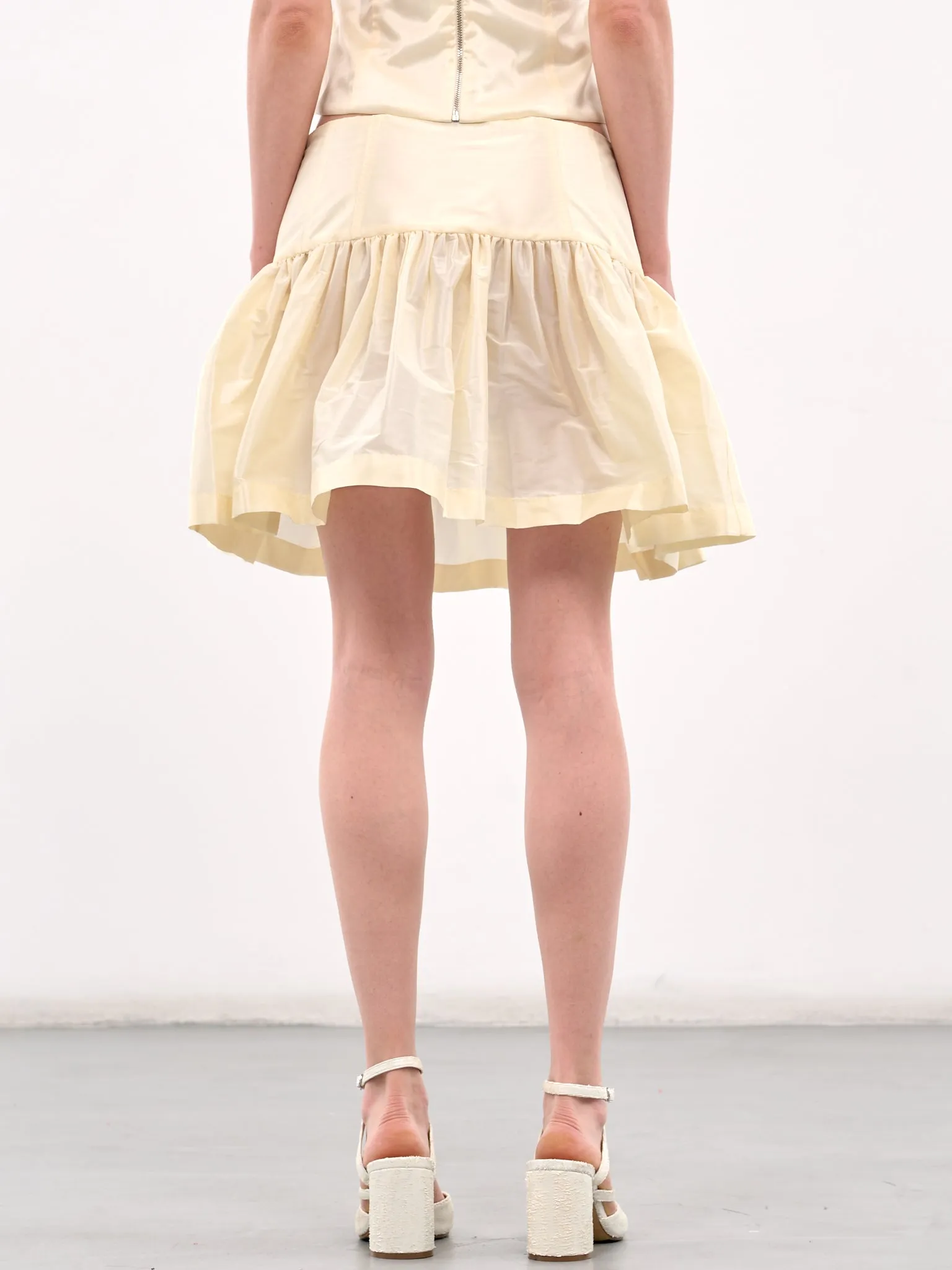 Blaise Mini Skirt (47-IVORY) sold by lorenzo product image thumbnail 3