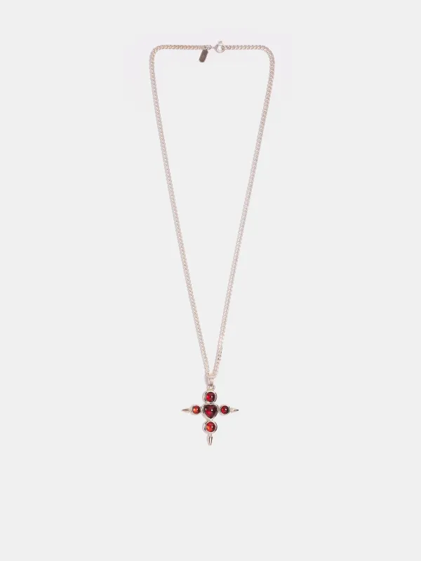 Empress Garnet Necklace (EMPRESS-GARNET-SILVER-RED) sold by lorenzo