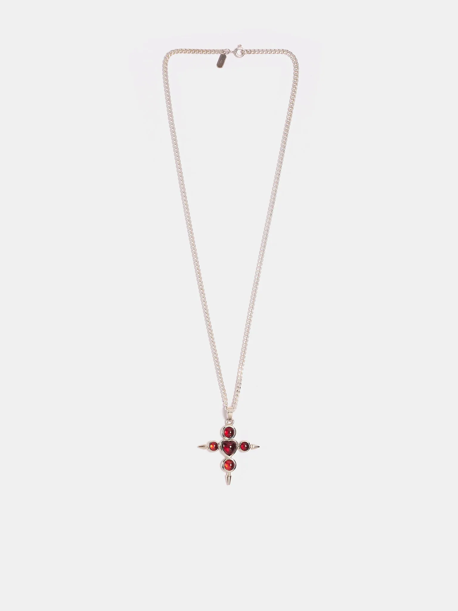 Empress Garnet Necklace (EMPRESS-GARNET-SILVER-RED) sold by lorenzo