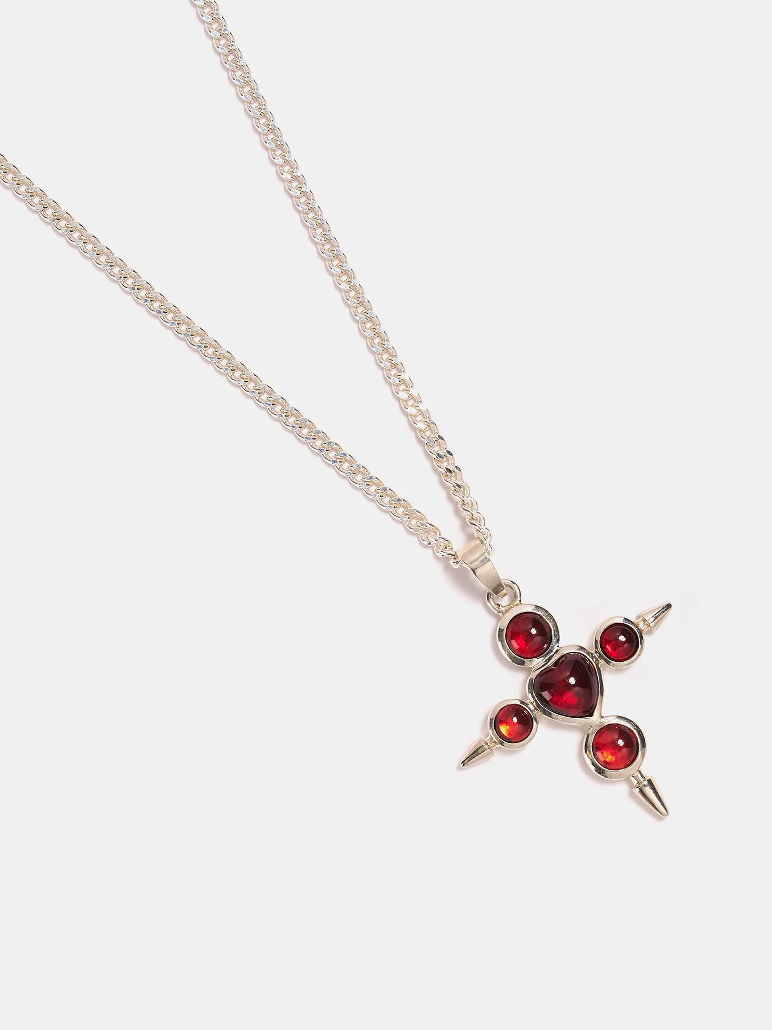 Empress Garnet Necklace (EMPRESS-GARNET-SILVER-RED) sold by lorenzo product image thumbnail 2