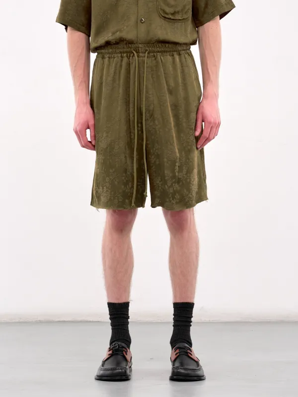 Raw Lined Elasticated Shorts (251-MST050RL-KHAKI) sold by lorenzo