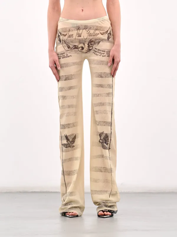 The “Tattoo Marinière” Pants (25-34-F-PA191-T586-MULTI) sold by lorenzo