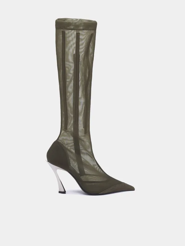 Mesh Fang 95 Boots (SC013-SX015-KHAKI-SILVER) sold by lorenzo