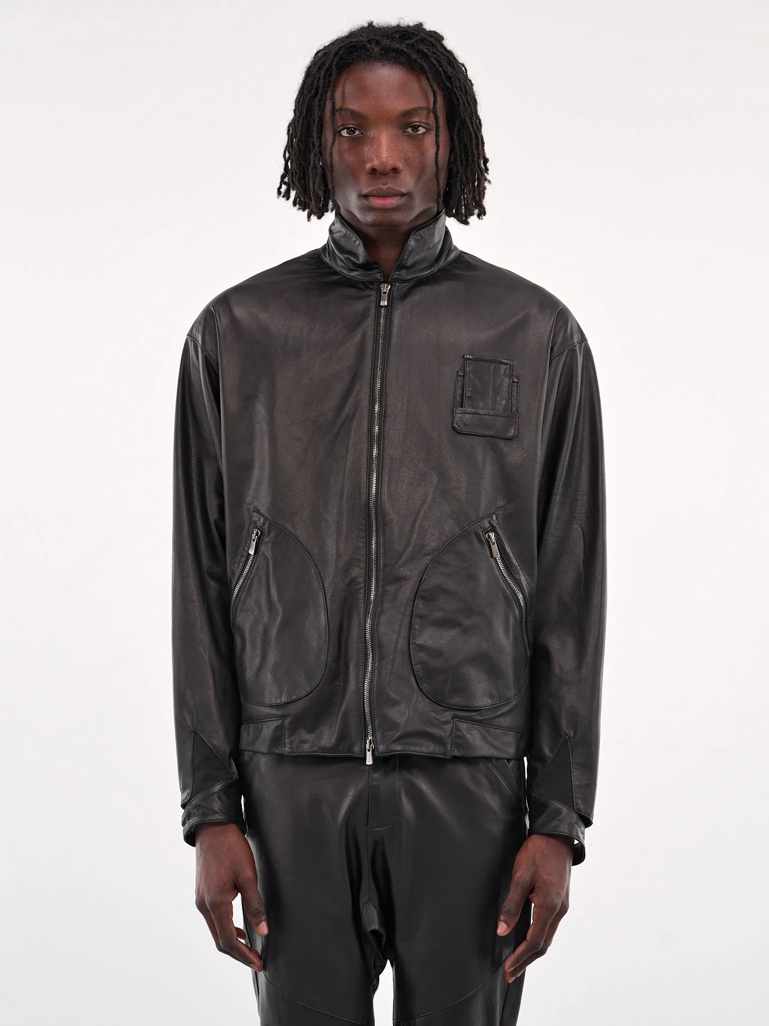Leather Flight Jacket (XJ17-05-BLACK-LUSTER) sold by lorenzo