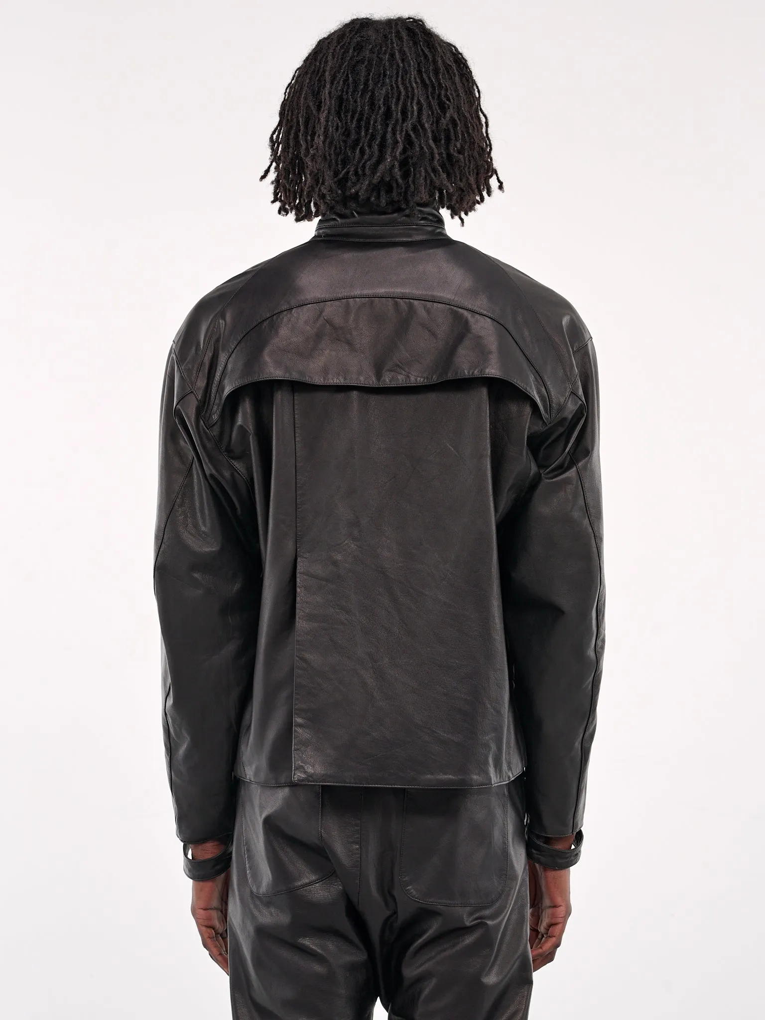 Leather Flight Jacket (XJ17-05-BLACK-LUSTER) sold by lorenzo product image thumbnail 3