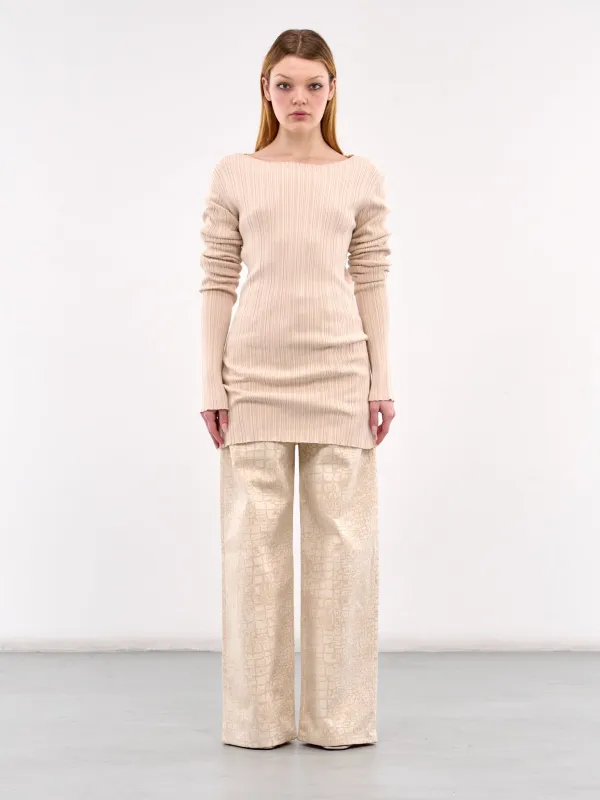 Arches Long Sleeve Knit Dress (10044-ARCHES-BUFF) sold by lorenzo