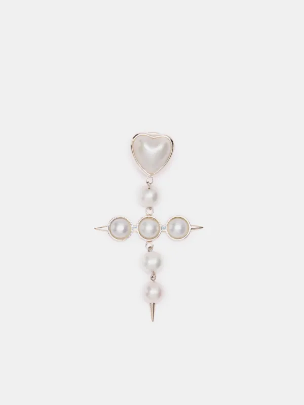 Empress Pearl Earrings (EMPRESS-PEARLS-MABE-SILVER) sold by lorenzo