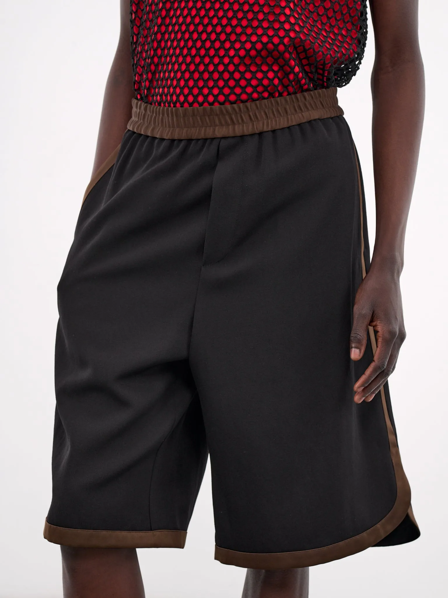 Ossie Shorts (MS25TR20-WV03-999-BLACK-BROWN) sold by lorenzo product image thumbnail 4