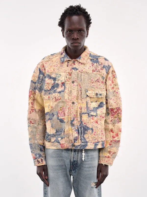 Boro Patchwork Jacket (K2412LJ156-GRAY-BEIGE) sold by lorenzo