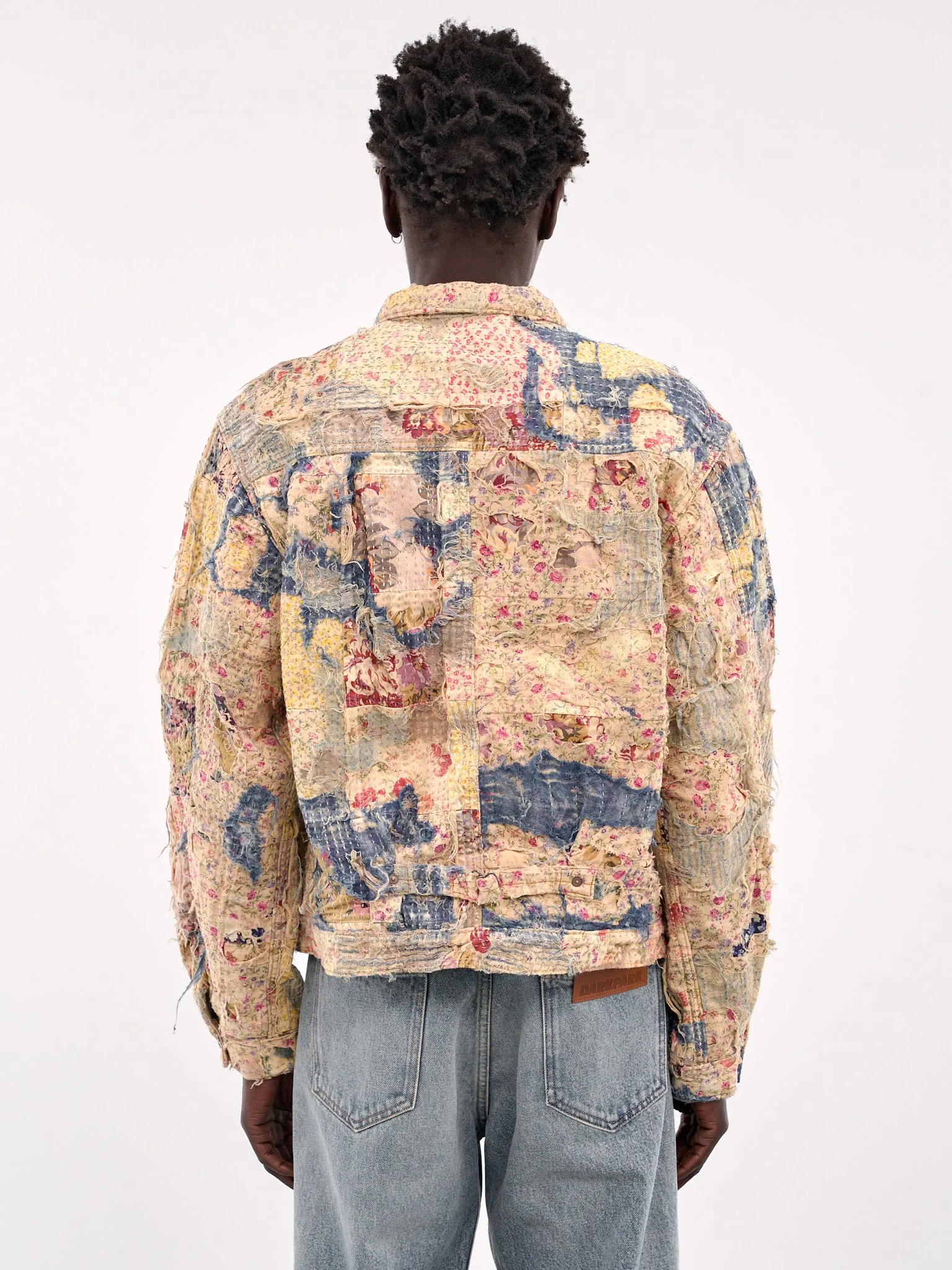 Boro Patchwork Jacket (K2412LJ156-GRAY-BEIGE) sold by lorenzo product image thumbnail 3