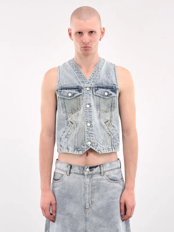 Treated Hardwired Gilet (NZ204-87-LIGHT-WASH) sold by lorenzo