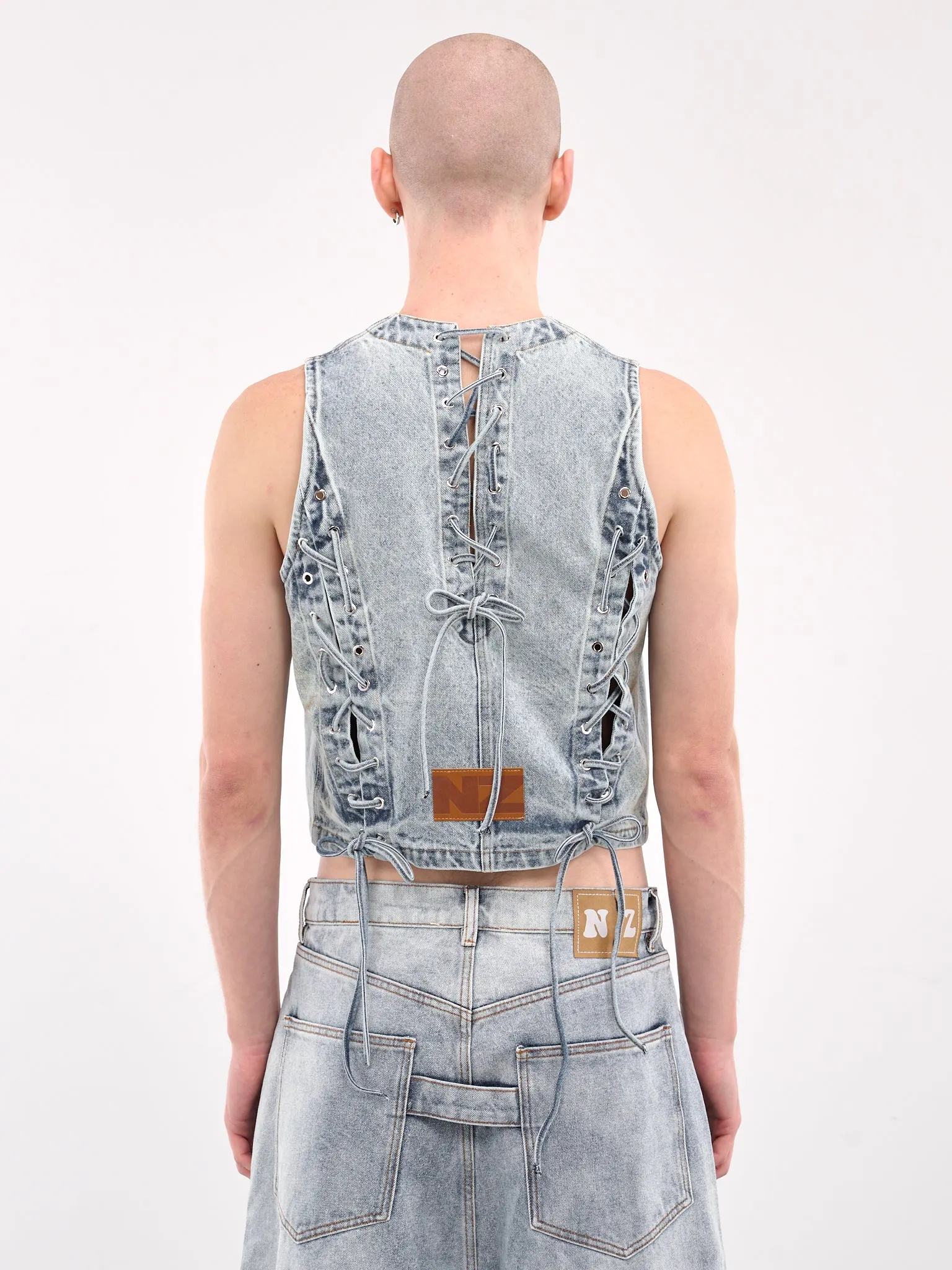 Treated Hardwired Gilet (NZ204-87-LIGHT-WASH) sold by lorenzo product image thumbnail 3