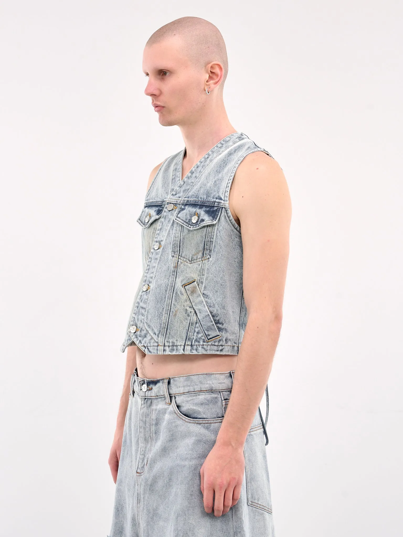 Treated Hardwired Gilet (NZ204-87-LIGHT-WASH) sold by lorenzo product image thumbnail 2