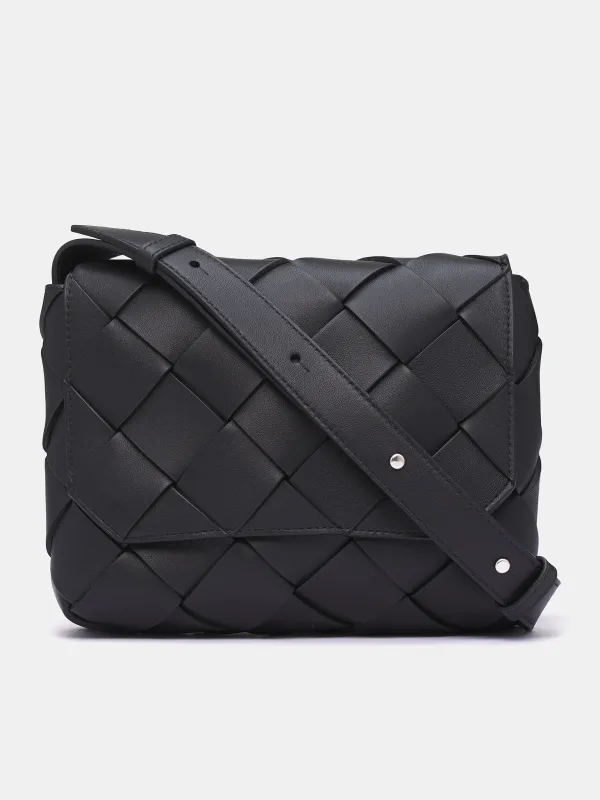 Intrecciato Diago Handbag (795637V56A1-BLACK-SILVER) sold by lorenzo