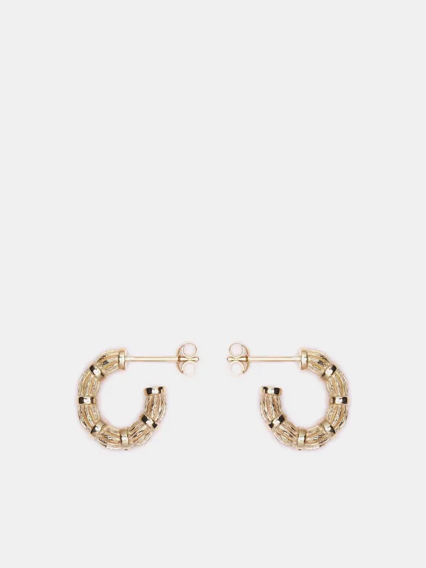 Bound Willow Hoop Earrings (WHOOPS1-GOLD) made by Bleue Burnham