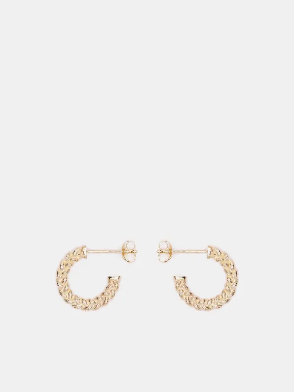 Braided Hoop Earrings (BHOOP1-GOLD) made by Bleue Burnham