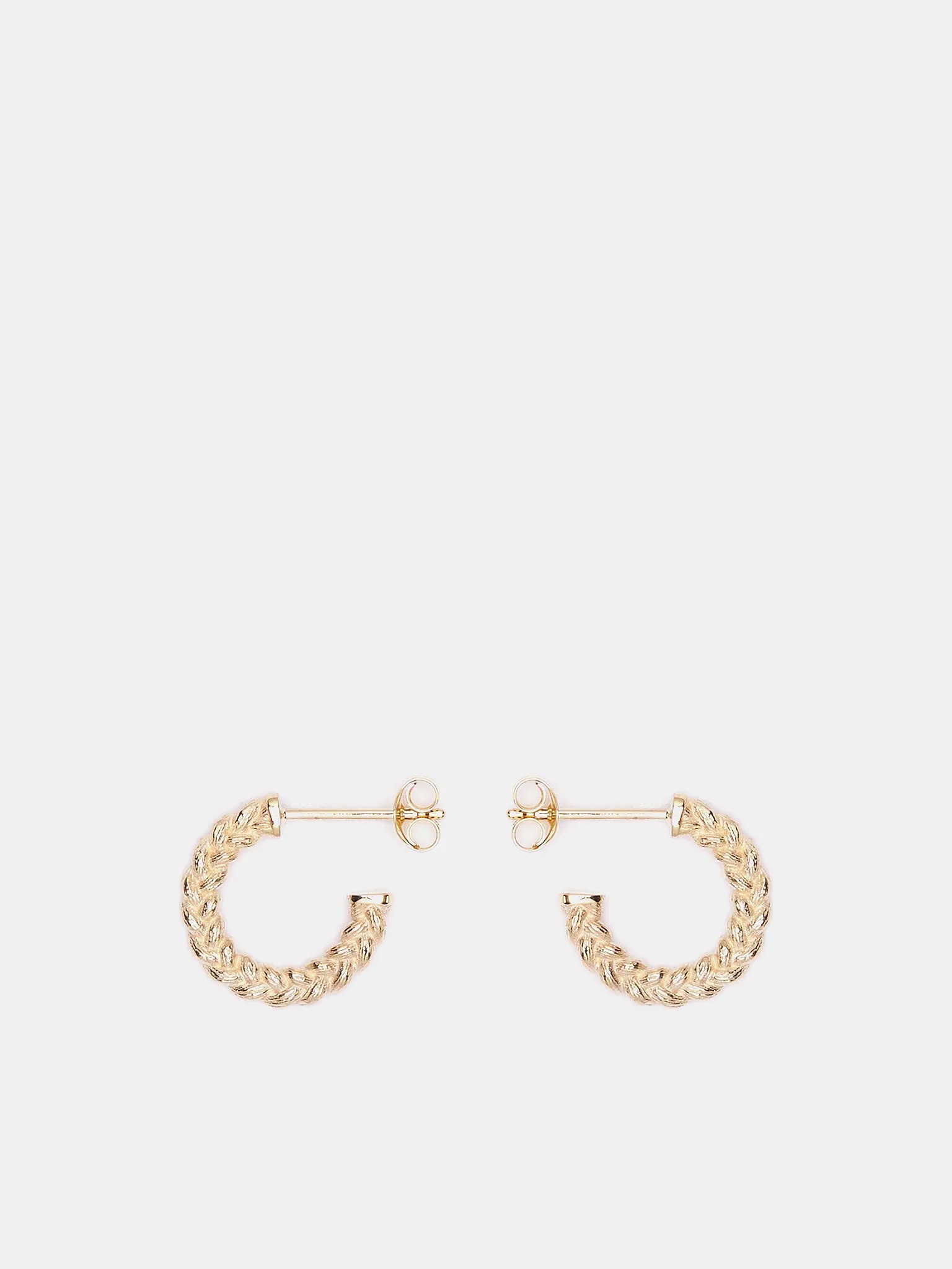 Braided Hoop Earrings (BHOOP1-GOLD) sold by lorenzo