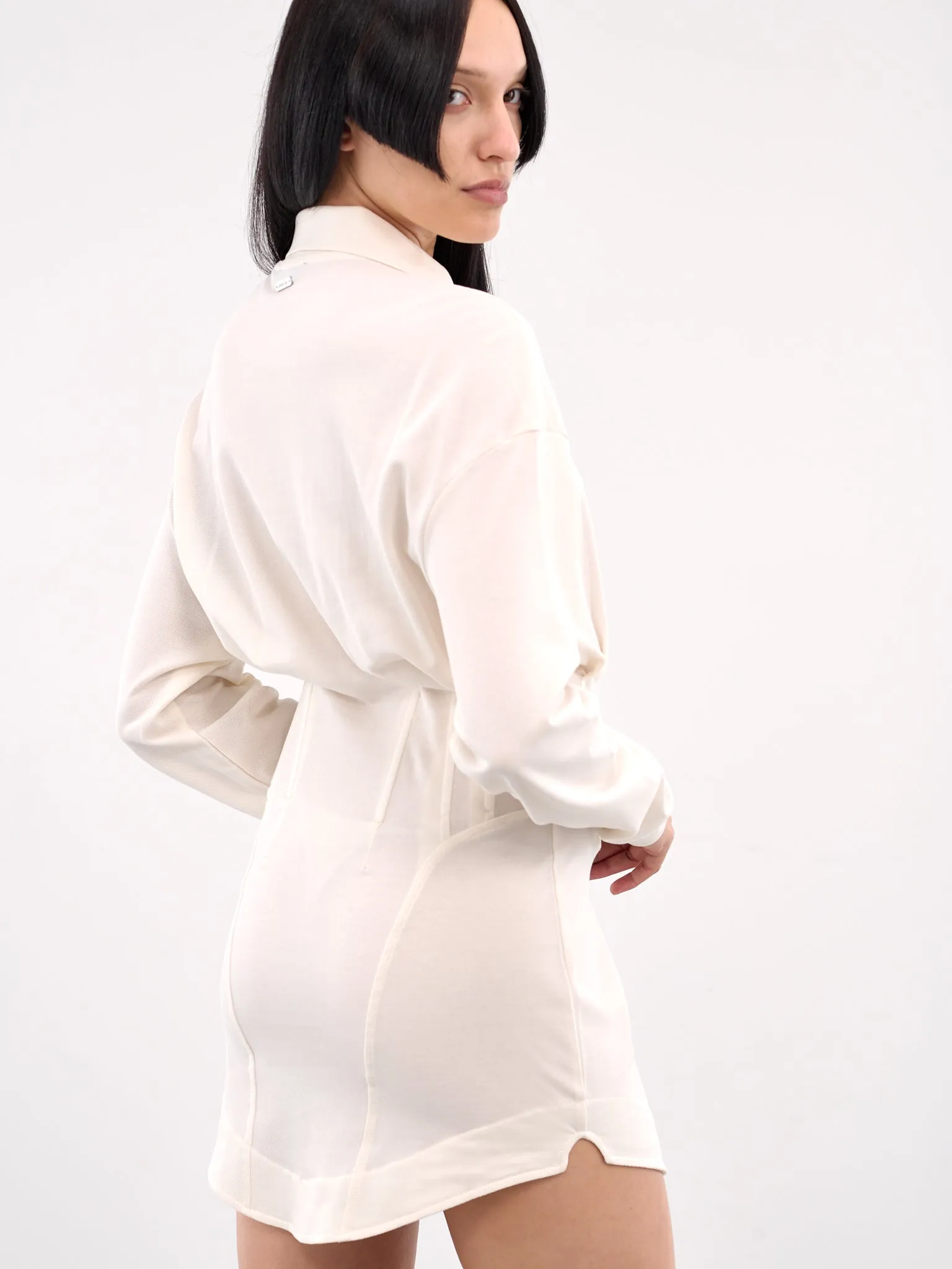 Corseted Polo Dress (25P1RO7266014-SNOW) sold by lorenzo product image thumbnail 5
