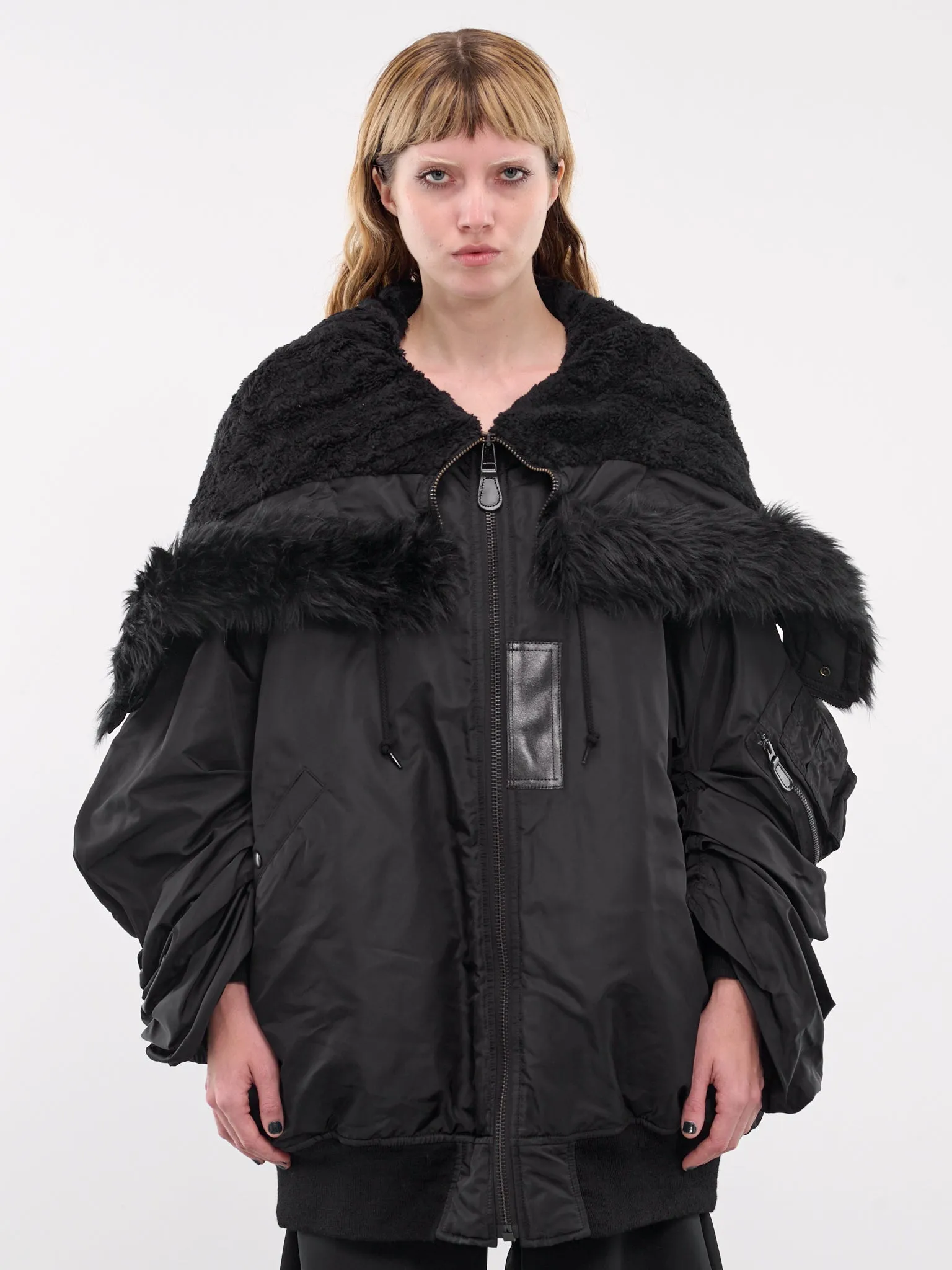 Fold Down Collar Puffer Jacket (JN-J009-051-BLACK) sold by lorenzo
