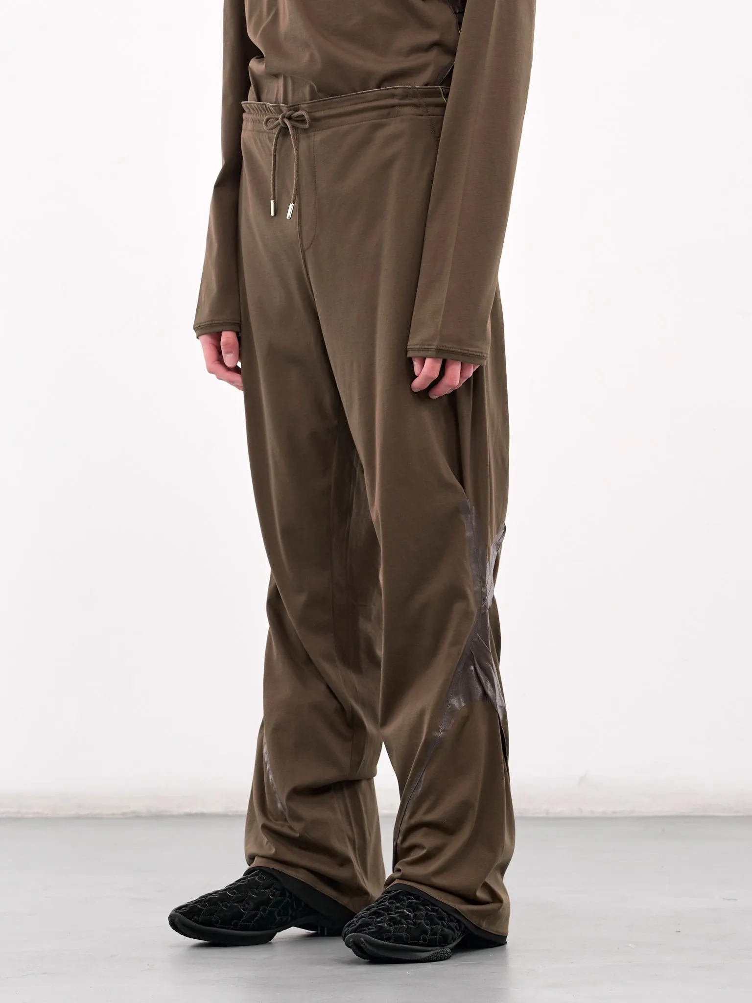 Alec K-Dart Jersey Trousers (T07-27-BROWN-BLACK-GREEN-STRIP) sold by lorenzo product image thumbnail 2