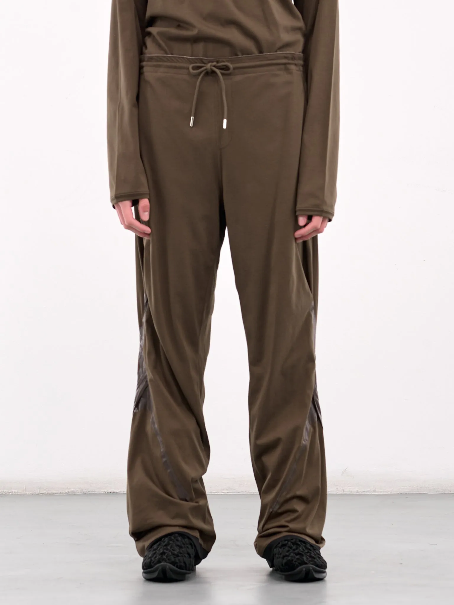 Alec K-Dart Jersey Trousers (T07-27-BROWN-BLACK-GREEN-STRIP) sold by lorenzo