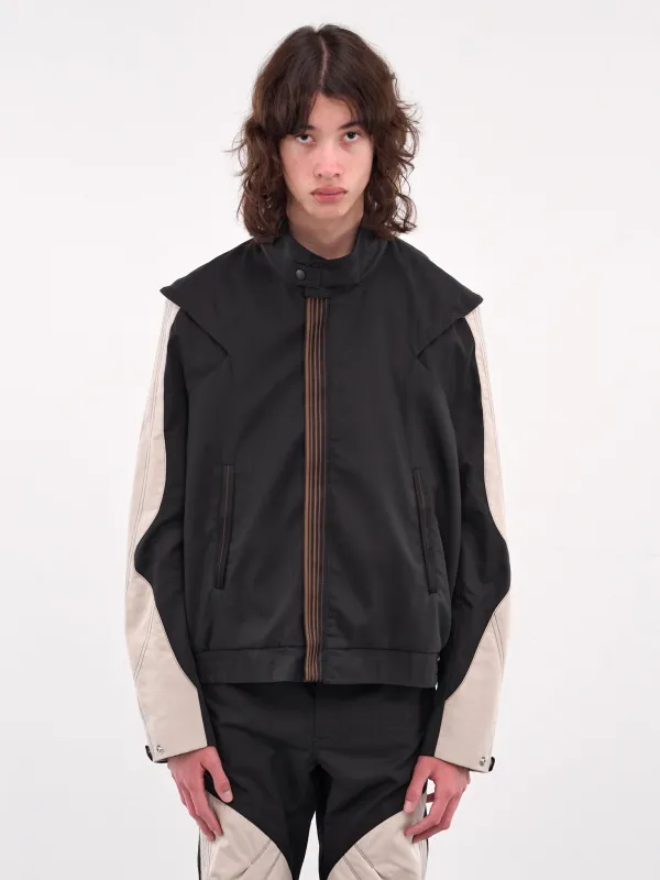 Solix Jacket (J05-44-BLACK-SABLE-SEEDPEARL) made by Kiko Kostadinov